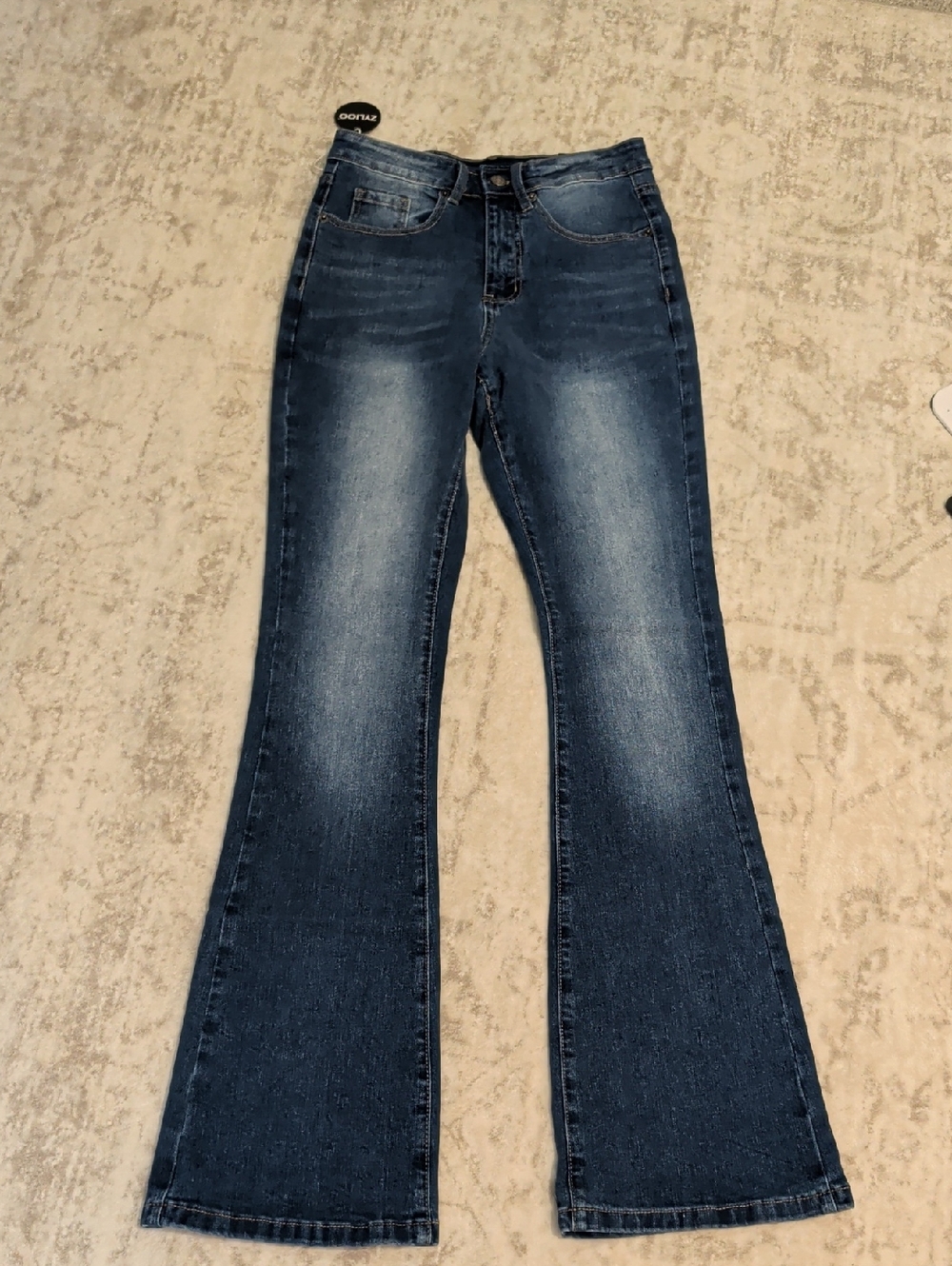 Zylioo Tall High-Rise Dark Indigo Flare Jeans